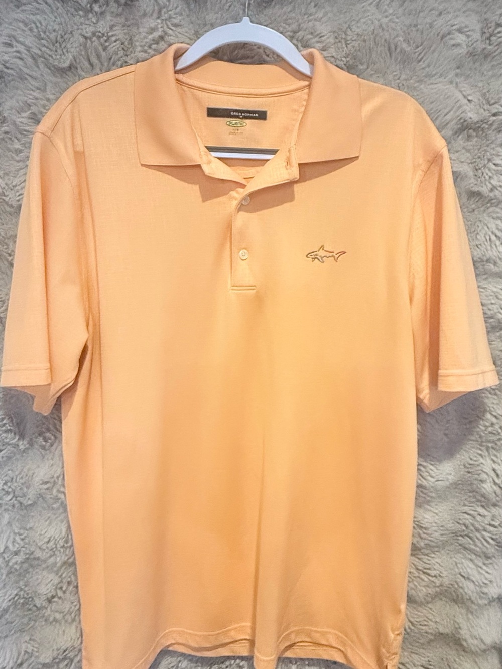 Greg Norman Collection Men's Peach Short-Sleeve Polo